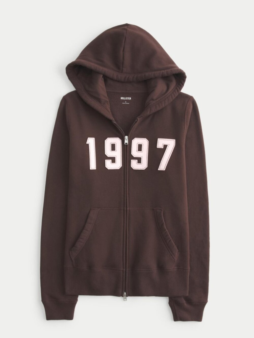 Hollister Slim 1997 Graphic Zip-Up Hoodie Size Small